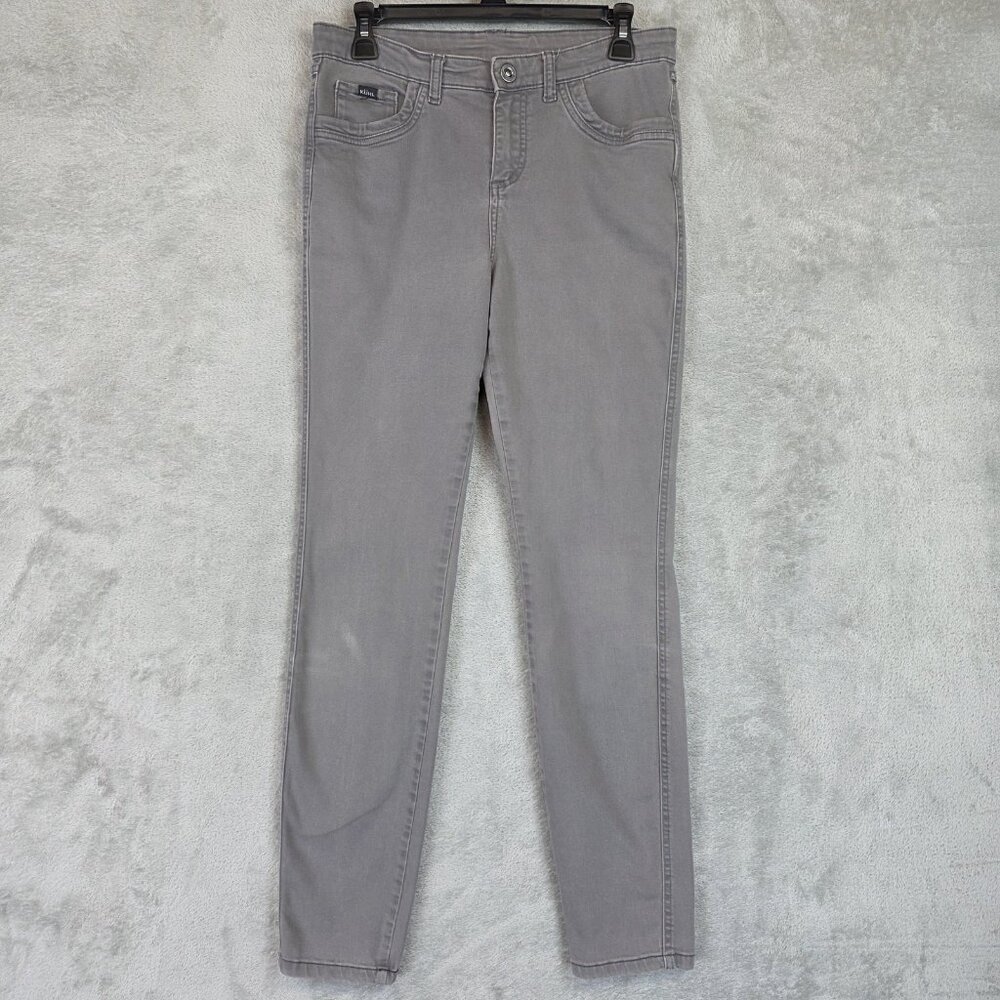 Kuhl Jeans Womens 10 Regular Gray Mid Rise Skinny Stretch Denim Pants Casual